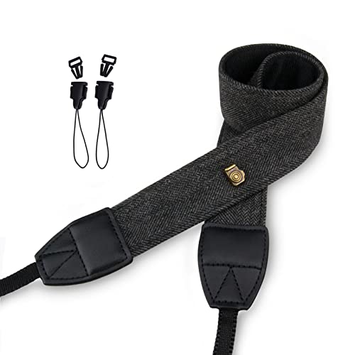 Wolven Dslr/Slr Camera Neck Shoulder Belt Strap Compatible For All Dslr/Slr/Digital Camera (Dc)/Instant Camera/Polaroid Etc (Black) #TOP1