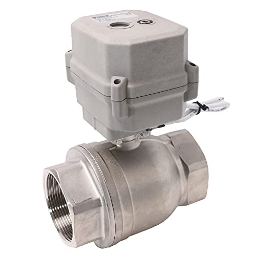 BOKYWOX NPT 2'' Motorized Ball Valve AC24V/DC12-24V Electrical Ball Valve CR2-02 with Indicator and Manual Override - Thumbnail 5