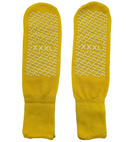 Double Tread Non-Skid XXX-Large (3XL) Bariatric Comfort Safety Socks Yellow3