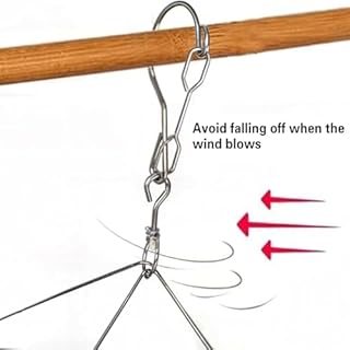 DARUITE Stendipanni in Acciaio Inox, Stendibiancheria Antivento con 40 Pinze,Sock Dryer Rack,Stendino Calzini,Mollette per Calzini,Biancheria Intima, Reggiseni,Vestiti per Bambini,Guanti