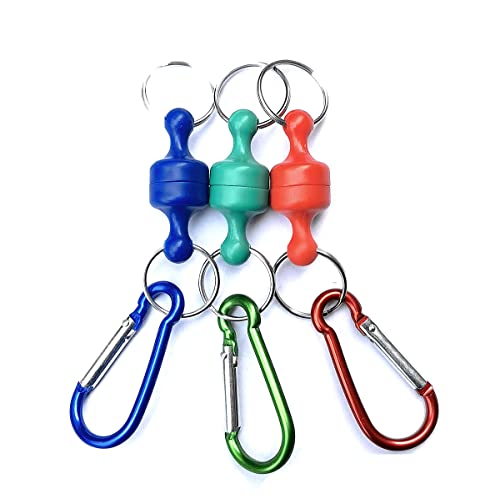Inf-Way 3Pcs Super Strong Magnet Split Rings Keychain Hook Hangers Magnetic Net Release Holder/Refrigerator Magnets (Abs) #TOP11