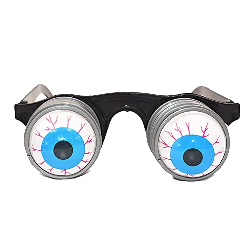 snake cat Neuheit Party Sonnenbrille Halloween Brille Kürbis Sonnenbrille Fledermaus Schädel Sonnenbrille Verkleidung Party Kostüm, Blauer Augapfel, One size Cover