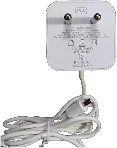 Adapter Power Supply Charger 15W 12V Compatible for Amazon Alexa Echo Dot 3rd gen and 4th gen Echo Show 5 Fire Tv Cube Ech...