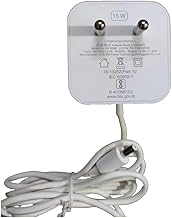 Adapter Power Supply Charger 15W 12V Compatible for Amazon Alexa Echo Dot 3rd gen and 4th gen Echo Show 5 Fire Tv Cube Echo Spot Echo Dot with Clock (15W) (White)(mt)