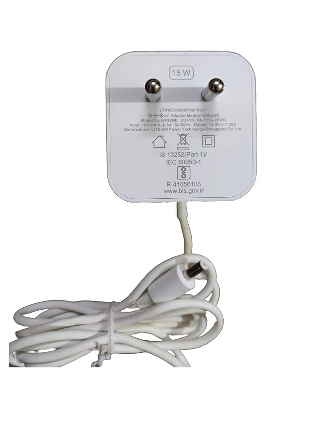 Adapter Power Supply Charger 15W 12V Compatible for Amazon Alexa Echo Dot 3rd gen and 4th gen Echo Show 5 Fire Tv Cube Echo Spot Echo Dot with Clock (15W) (White)(mt) Adapter Power Supply Charger 15W 12V Compatible for Amazon Alexa Echo Dot 3rd gen and 4th gen Echo Show 5 Fire Tv Cube Echo Spot Echo Dot with Clock (15W) (White)(mt)