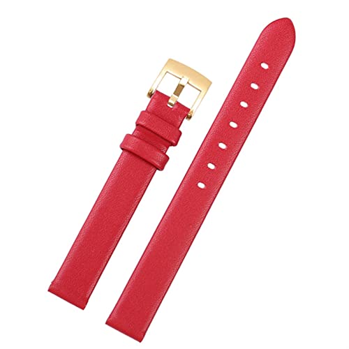 Genuine Leather Strap for Swarovski 5158517/5158544/5158972 Watch Accessories Fashion Bracelet 12mm Small Size Watch Strap Female (Color : Grey Gold, Size : 12mm) (Red Gold,12mm)