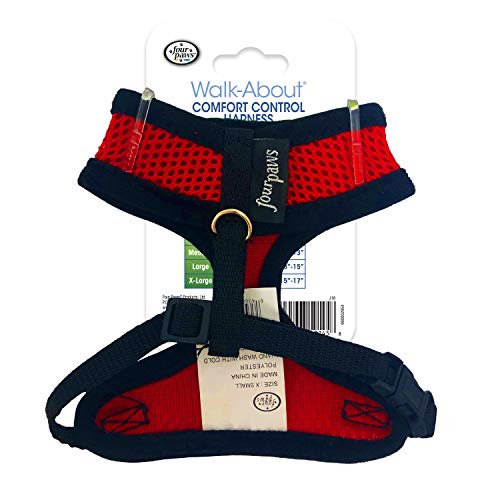Image of Four Paws Comfort Control Dog Harness Red Extra Small