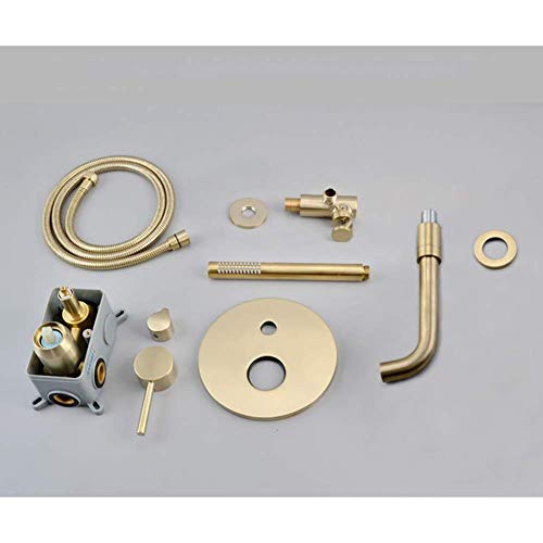 Ensemble de Douche Mitigeur Bain mural jet ajustable et douchette maniable