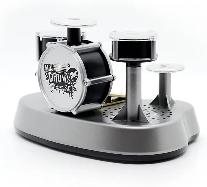 Mini Black Portable Finger Drum Kit - Touch Control Stress-Relieving Musical - Ideal Gift for Valentine's Day, Birthday, & Christmas