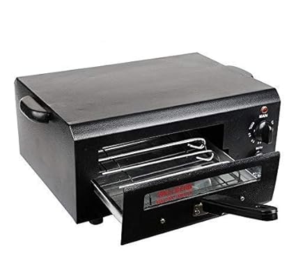 Sunberg Upper and Lower on/Off System Small Electric tandoor Pizza Maker Fish Chicken Tikka Naan Tandoori Roti Cake Baker French Fries Meat Barbecue Chaap Oil-Free Fryer (Black)