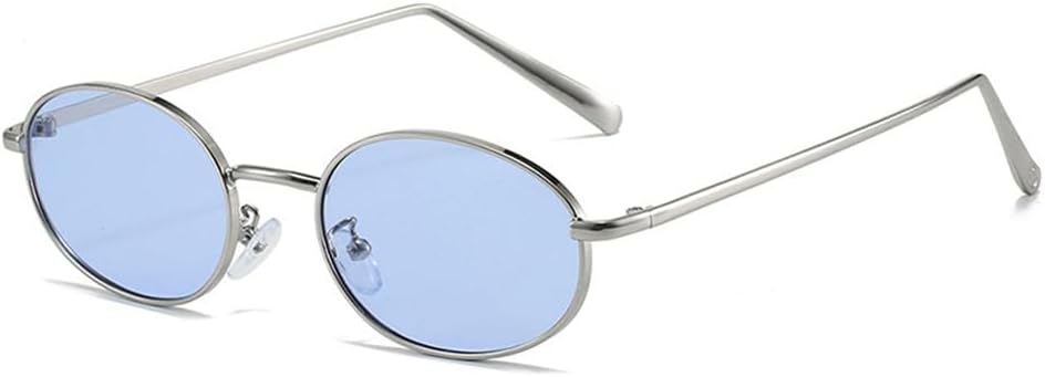 Retro Small Oval Metal Frame Women Sunglasses UV400 Men Punk Sun Glasses
