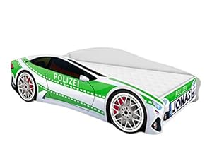ACMA Kinderbett Autobett Polizei 140x70 cm