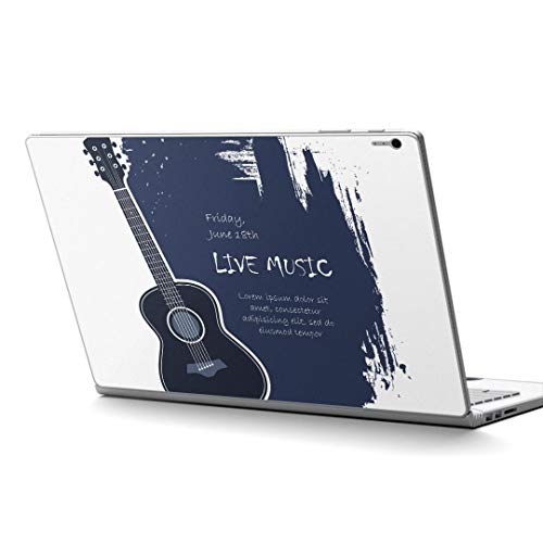 igsticker Surface Book / Book2 / Book3 13.5inch ブック2 専用 スキンシール サーフェス ブック2 カバー ケース フィルム ステッカー アクセサリー 保護 006261 その他 ギター 英語 文字