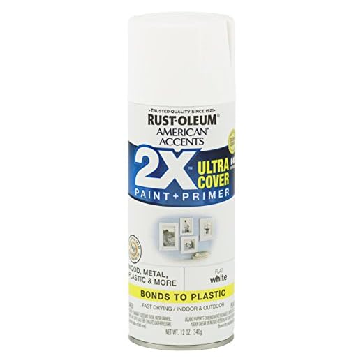 Rust-Oleum 327868 American Accents Spray Paint, 12 Oz, Flat White