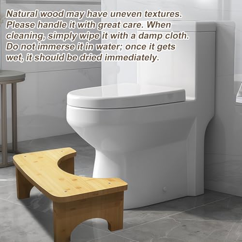 Toiletten Hocker,Toilettenhocker Holz, Ergonomischer Toilettenhocker für Erwachsene, Tritthocker Klohocker, Verbessert Stuhlgang & Bequeme Ausscheidung für Badezimmer