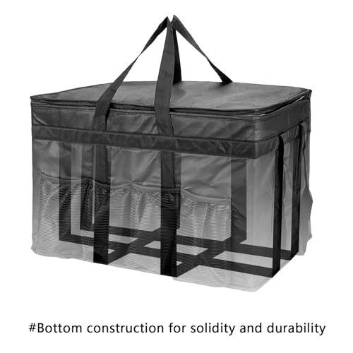 Oseeny 3XL Insulated Food Transport Bag with 4 Cup Holders - Reusable Cooler Bag for Hot and Cold Food Transportation with Lid and Double Zipper by Oseeny - Image 3