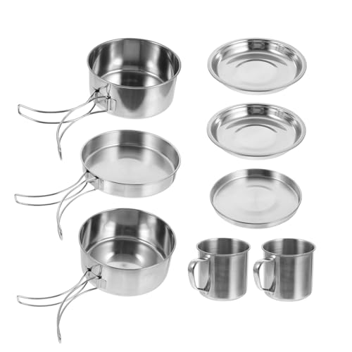 Batterie cuisine camping inox légère et robuste pour cuisson extérieure