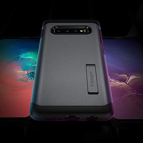Image of Spigen Tough Armor Back Cover Case for Samsung Galaxy S10 (TPU + Poly Carbonate | Graphite Gray)