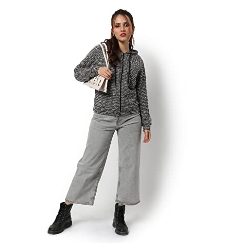 Image of Campus Sutra Women's Cotton Hooded Neck Sweatshirt