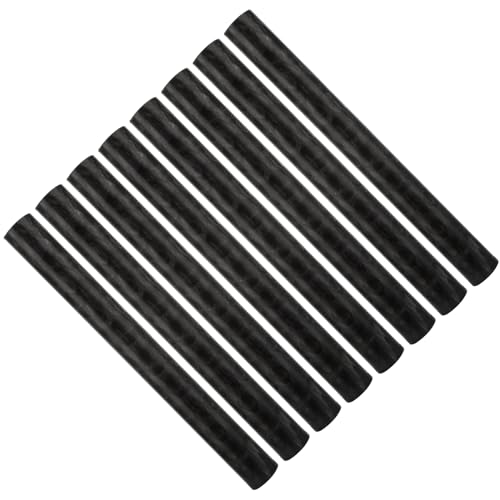 Image of 8 Pack Round Acetal Copolymer Rods - 1 Inch Diameter and 10 Inch Length - Standard Tolerance - Black Delrin Cylinder for Non-Marring Fixtures