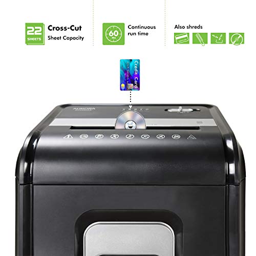 Aurora AU2260XA Heavy Duty Anti-Jam 22-Sheet Crosscut Shredder の商品画像 1