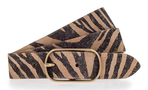 Ceinture Vanzetti W105 taupe noir accessoire de mode en cuir véritable