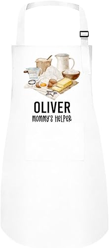 Miniatura 3 de Delantal para hornear, mamá y yo a juego para masa madre para hornear, cuello ajustable con bolsillos