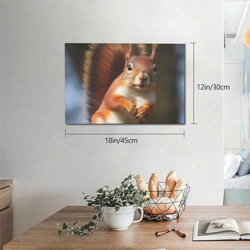 Toile murale moderne écureuil pour réveiller un mur blanc - 7