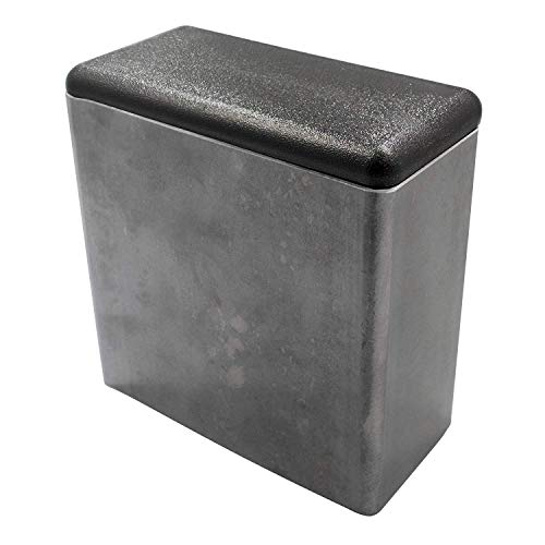 Image of OGC 4 Pack - 2 inch x 4 inch Rectangle Plastic End Caps (50 x 100mm), Chair Leg Inserts for Rectangular Metal Tubing, Furniture Floor Protectors, Black