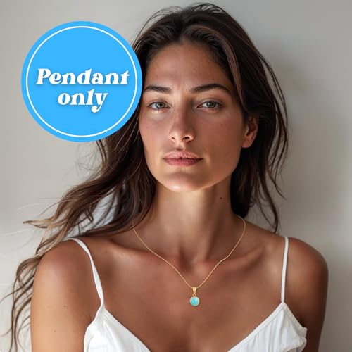 14K Gold Gemstone Necklaces for Women - Solid Gold Necklace - Gemstone Pendant - Gold Pendant Necklace - Gold Statement Necklace - Anniversary Necklace - Gemstone Jewelry for Women2
