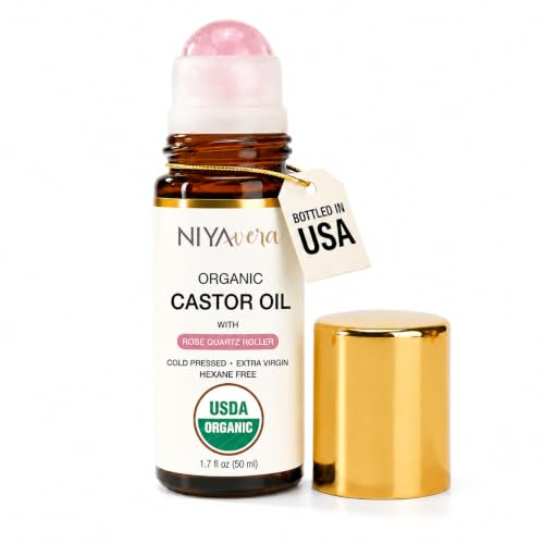 Organic Castor Oil Roll On with Rose Quartz