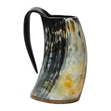 gran regalo: nuestras hermosas de viking tazas cuerno de bebida es una verdadera pieza de arte especialmente para los amantes de got y vikings. esto hace que sea una perfecta y única oportunidad de regalar para todos los que le gusta beber cerveza como un verdadero vikingo disfrutar de una taza de cuerno que puedan llamar auténtico y propio.