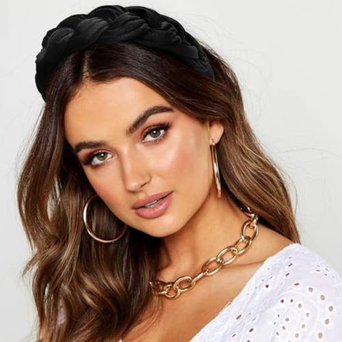 Image of DRESHOW Velvet Braided Headband Women Hair Hoop Elastic Hair Bands Fashion Headbands for Women