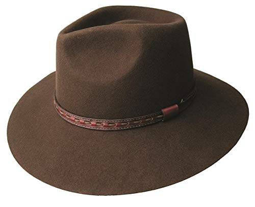 KAKADU Traders Woolfelt Hat Taree | Non- Crushable Wool Felt Indiana Style | Trilby Fedora Hat | Unisex Men's Women's Size - Main Image