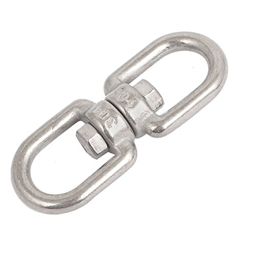 Aexit 5mm Thickness Tool Sets 304 Stainless Steel D Shape Double Eye 1000 Volt Tool Sets Swivel Connectors