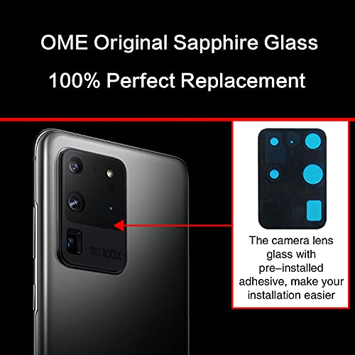 2Pcs Galaxy S20 Ultra Back Rear Camera Lens Glass Replacement, Asdawn Back Lens Glass For Samsung Galaxy S20 Ultra 6.9 Inches All Carriers With Free Lens Film + Installation Manual + Repair Tool Set #TOP4