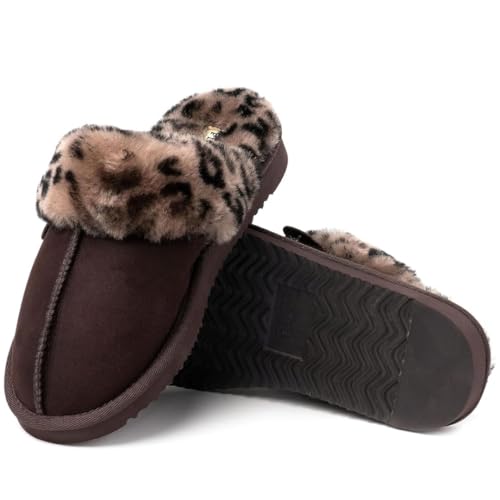 Image of Fireside by Dearfoams womens Sydney Shearling Indoor /Outdoor Water Resistant Scuff Slipper