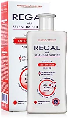 Regal Strengthening Anti-Dandruff Shampoo for Dry Hair | Anti-Dandruff Shampoo with Selenium Sulfide for Dry Hair | Soothes Hair, Stops Itching | 200ML