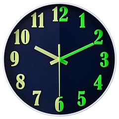 Wall Clock, Glow in The Dark Wall Clock 3 D Numbers Wall Clocks Battery Operated, Silent Non review