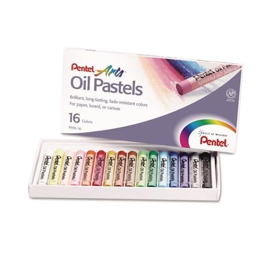 Pentel Arts Oil Pastels, 16 Color Set (PHN-16)