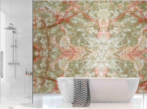 Image of HOME13 Orange Creama Marble Vinyl Self Adhesive Removable and Decorative Vinyl Wallpaper for Kitchen Countertop Cabinets Table, 2 Ft x 8 Ft with 2pcs