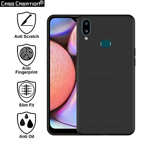 Image of Case Creation Luxurious OG Series for Samsung Galaxy A10s Case Cover,Anti-Dirty Slim Case Frosted Matte Cute Candy TPU Raised Bezel (Splash of Color) Back Cover for Samsung A10s -Black