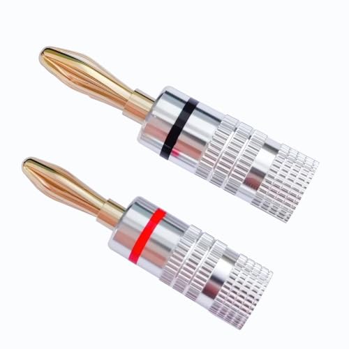 Conector de cable de altavoz de 4 mm con doble tornillo para transmisión de audio sin pérdidas