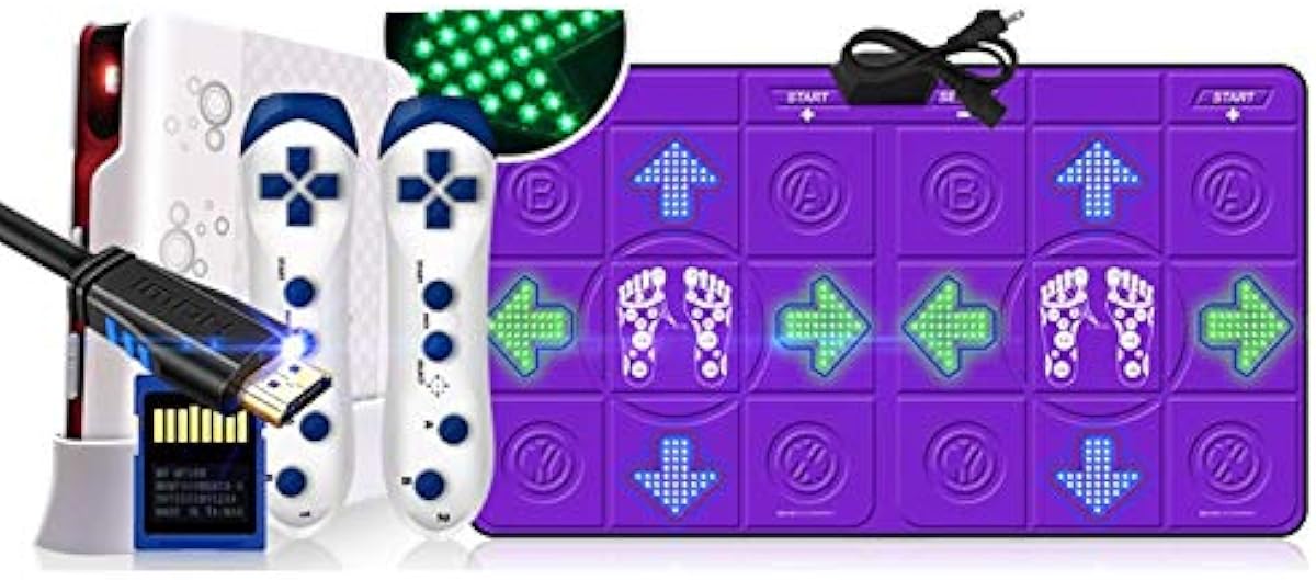 通販 送料無料 ワイヤレスダブルダンスマットホーム体性温度ダンス機 ダンスマットパッドパッド Color Glow Massage 2 大阪スペシャル Littleshopp Com
