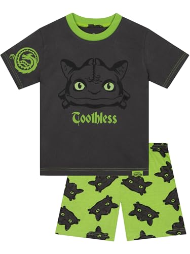 How To Train Your Dragon Pijama Niño, Pijamas Chulos De Toothless, Pijamas Niño Verano De Dragon, Negro 11 12 Años