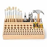 Leather Tool Holder Rack Stand with 100 Holes, Professional Storage Organizer for Leathercraft Accessories