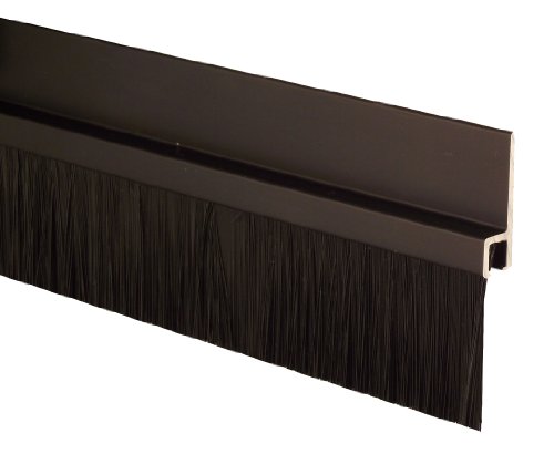 Pemko Aluminum and Nylon Door Bristle Weatherstrip, Dark Anodized, 1/4