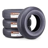 Free Country Heavy Duty Trailer Tire ST205/75R14 10-Ply Load Range E 109N Steel Belted Radial w/Scuff Guard 11192, Set4