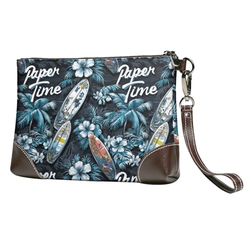 Petit sac à main pour femme en cuir imprimé planche de surf