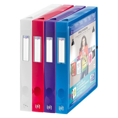 Lot de 8 Boîte de classement transparence personnalisable 24 x 32 dos 4cm coloris assortis MODLING